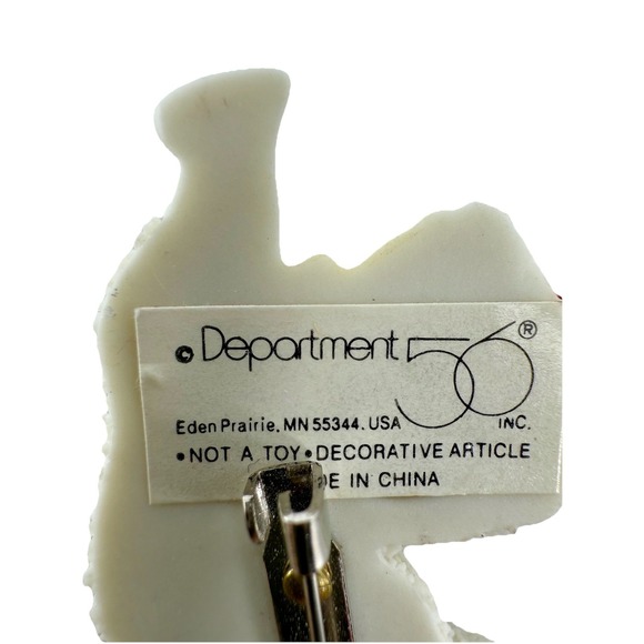 Vintage Dept 56 Snowbabies Friendship Bisque Brooch Pin 1998 2" EUC - Picture 4 of 6